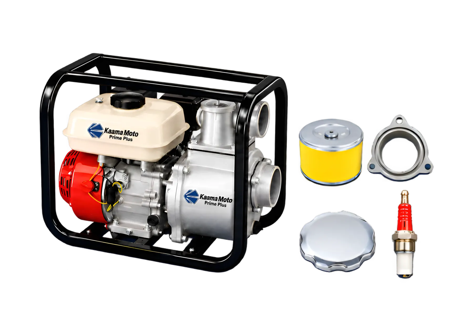 A Kaama Moto Prime Plus water pump with spare parts